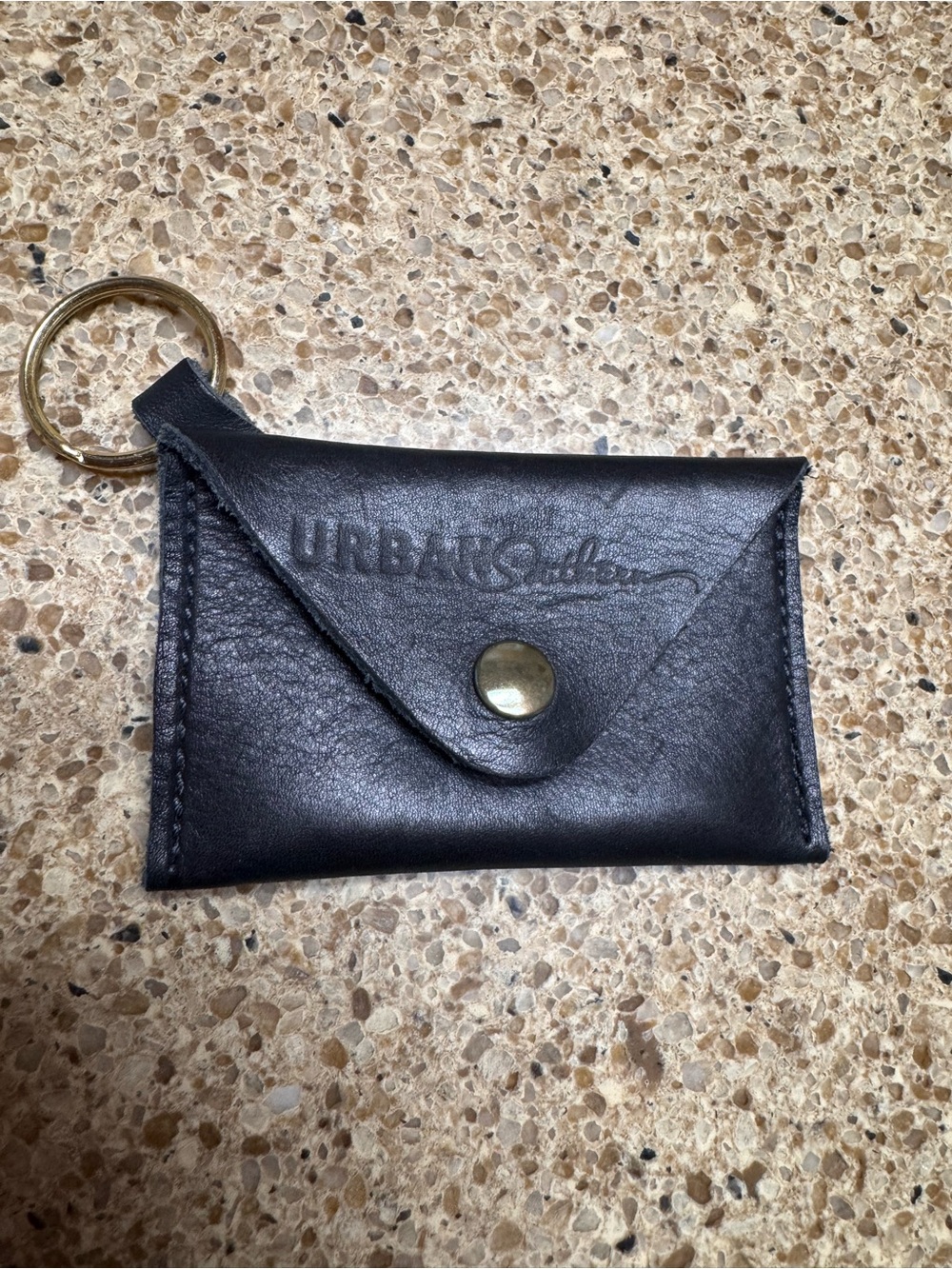 Urban Southern Leather Key Chain Coin Purse Wallet - Black